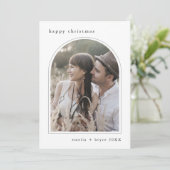 EMELIAブラックかわいい家族の写真ハッピークリスマス シーズンカード (スタンド正面)