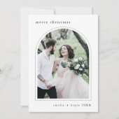 EMELIAブラックアーユニークチファミリーフォトクリスマス シーズンカード (正面)