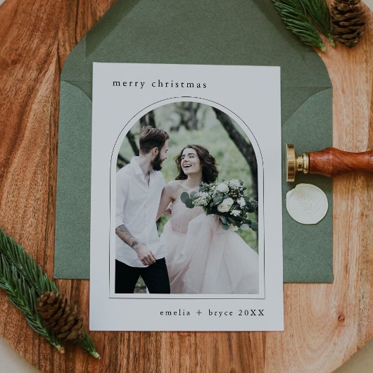 EMELIAブラックアーユニークチファミリーフォトクリスマス シーズンカード