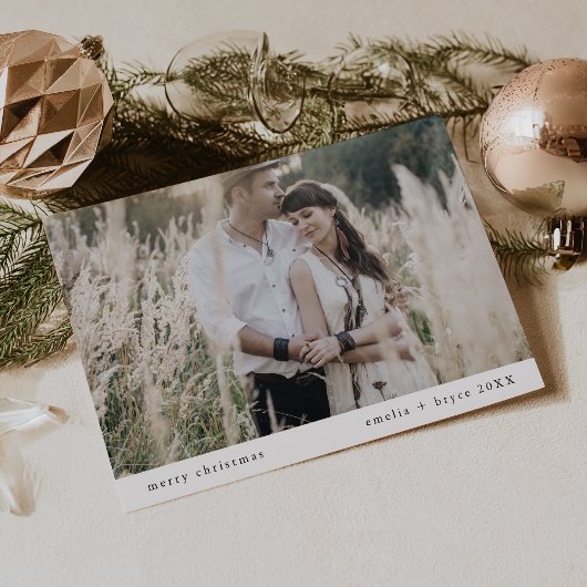 EMELIAブラックシンプルフユニークァミリ写真 シーズンカード