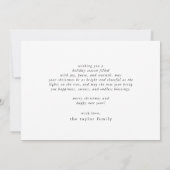 EMELIAブラックファミリーフォトクリスマスアース シーズンカード (裏面)