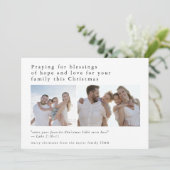 EMELIAブラックフォトバイブルユニーク引用文クリスマス シーズンカード (スタンド正面)