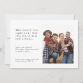 EMELIAブラックフォト簡単シンプル宗教的クリスマス シーズンカード (正面)