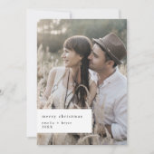EMELIAブラック印刷可能かわいいユニーク写真クリスマス シーズンカード (正面)