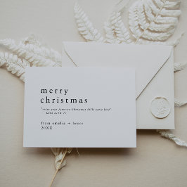 EMELIAブラック簡単バイブル聖句クリスマス シーズンカード