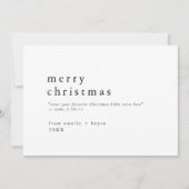 EMELIAブラック簡単バイブル聖句クリスマス シーズンカード (正面)