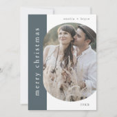 EMELIAブルークリスマスグリーティングフォトメリークリスマス シーズンカード (正面)