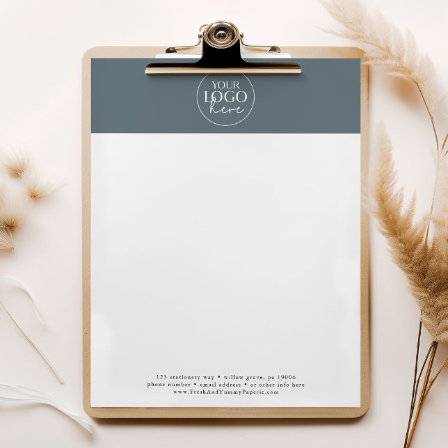 EMELIAブループロフェッショナルビジネスロゴ会社 レターヘッド (EMELIA Blue Professional Business Logo Company Letterhead)