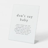 EMELIAボーシンプルホベビーゲーム赤ちゃんシャワー 台座サイン (正面)