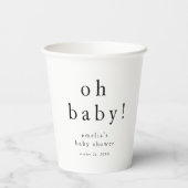 EMELIAミニマリストボホシンプルベビーオ赤ちゃんシャワー 紙コップ (裏面)