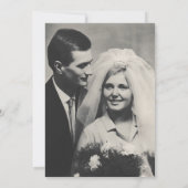 EMELIAミニマルなブルー冬の写真の誓いの更新 招待状 (裏面)