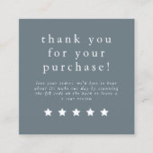 EMELIAミニマルシンプルリストダスティブルー離れAレビュー スクエア名刺 (正面)