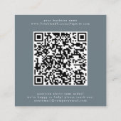 EMELIAミニマルシンプルリストダスティブルー離れAレビュー スクエア名刺 (裏面)