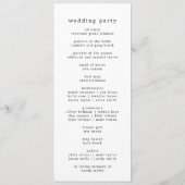 EMELIAミニマルユニークリスト素朴ニュートラル結婚ズ プログラム (裏面)