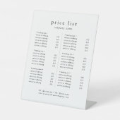 EMELIAモダンシンプルビジネスサービス価格表 台座サイン (正面)