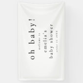 EMELIAモダンミニマル素朴シンプルベビーシャワー 横断幕 (縦)