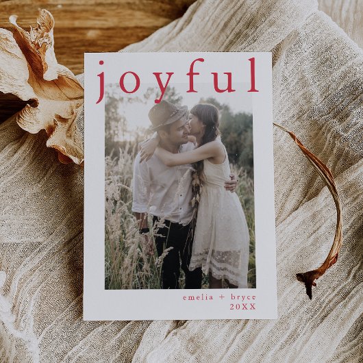 EMELIAレッドボホクリスマス写真喜ばしいクリスマス シーズンカード