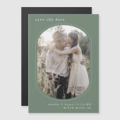 EMELIA写真ウッドランドフォレストウェディング日付を保存 マグネット招待状 (正面/裏面)