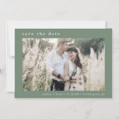 EMELIA写真セージ山の結婚式の日付を保存 マグネット招待状 (正面)