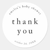 EMELIA素朴ユニークシンプルBABY SHOWER ラウンドシール (正面)