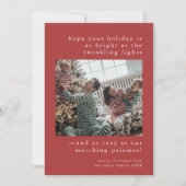 EMELIA赤かわいい家族の写真クリスマスおもしろい シーズンカード (正面)