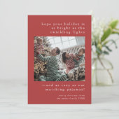 EMELIA赤かわいい家族の写真クリスマスおもしろい シーズンカード (スタンド正面)