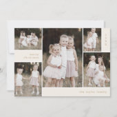 EMELIA金ゴールドかわいいフロントバック数々のフォトクリスマス シーズンカード (正面)