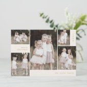 EMELIA金ゴールドかわいいフロントバック数々のフォトクリスマス シーズンカード (スタンド正面)