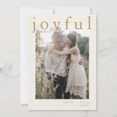 EMELIA金ゴールドボホクリスマス写真喜びクリスマス シーズンカード (正面)