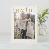 EMELIA金ゴールドボホクリスマス写真喜びクリスマス シーズンカード (スタンド正面)