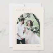 EMELIA金ゴールドユニークアーチファミリーフォトクリスマス シーズンカード (正面)