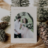 EMELIA金ゴールドユニークアーチファミリーフォトクリスマス シーズンカード