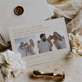 EMELIA金ゴールド写真バイブルユニーク引用文クリスマス シーズンカード