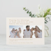 EMELIA金ゴールド写真バイブルユニーク引用文クリスマス シーズンカード (スタンド正面)