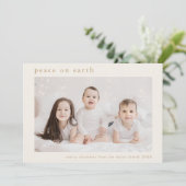 EMELIA金ゴールド家族の写真クリスマスの平和 シーズンカード (スタンド正面)