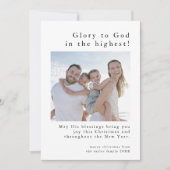 EMELIA黒人家族の写真神クリスチャン・クリスマス シーズンカード (正面)