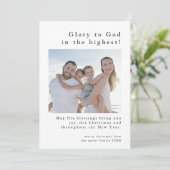 EMELIA黒人家族の写真神クリスチャン・クリスマス シーズンカード (スタンド正面)