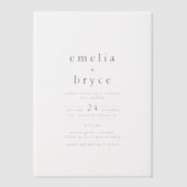 EMELIA モダン Bohoミニマルユニークリス結婚ク ベラム紙招待状 (正面)