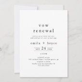 EMELIA 素朴 Bohoシンプルモダン写真の誓い更新 招待状 (正面)