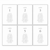 EMELIA 4 x 5.5インチ座席表のワイ結婚ンラベル シール (正面)