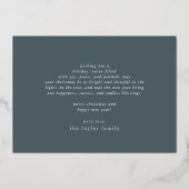 EMELIA Blue Foil Photo Peace On Earthクリスマス 箔シーズンカード (裏面)