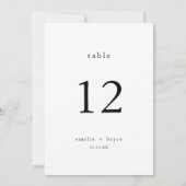 EMELIA Bohoクリーン結婚ミニマリストのテーブル番号 招待状 (裏面)