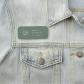 EMELIA Sage Green Companyロゴ従業員磁気 名札 (インサイチュ)