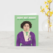 Emeline Pankhurst行いではなく言葉誕生日 カード (黄色い花)