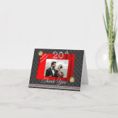 Emerald 20th Anniversary Thank You| Silver & Photo サンキューカード (正面)