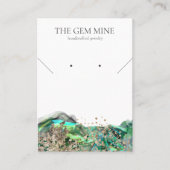 Emerald Agate Gemstone Jewelry Display Card 名刺 (正面)