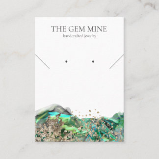 Emerald Agate Gemstone Jewelry Display Card 名刺