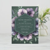 Emerald Amethyst Bloom Wedding 招待状 (スタンド正面)