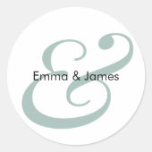 Emerald Ampersand ウェディング | モノグラム封筒 ラウンドシール (正面)