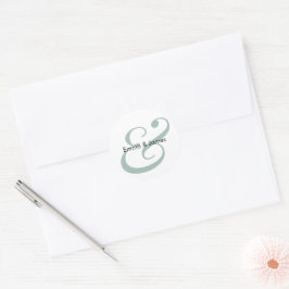 Emerald Ampersand ウェディング | モノグラム封筒 ラウンドシール